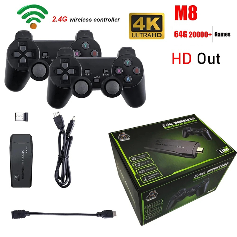 Retro Gaming Joystick - Video Game Console 2.4G Double Wireless