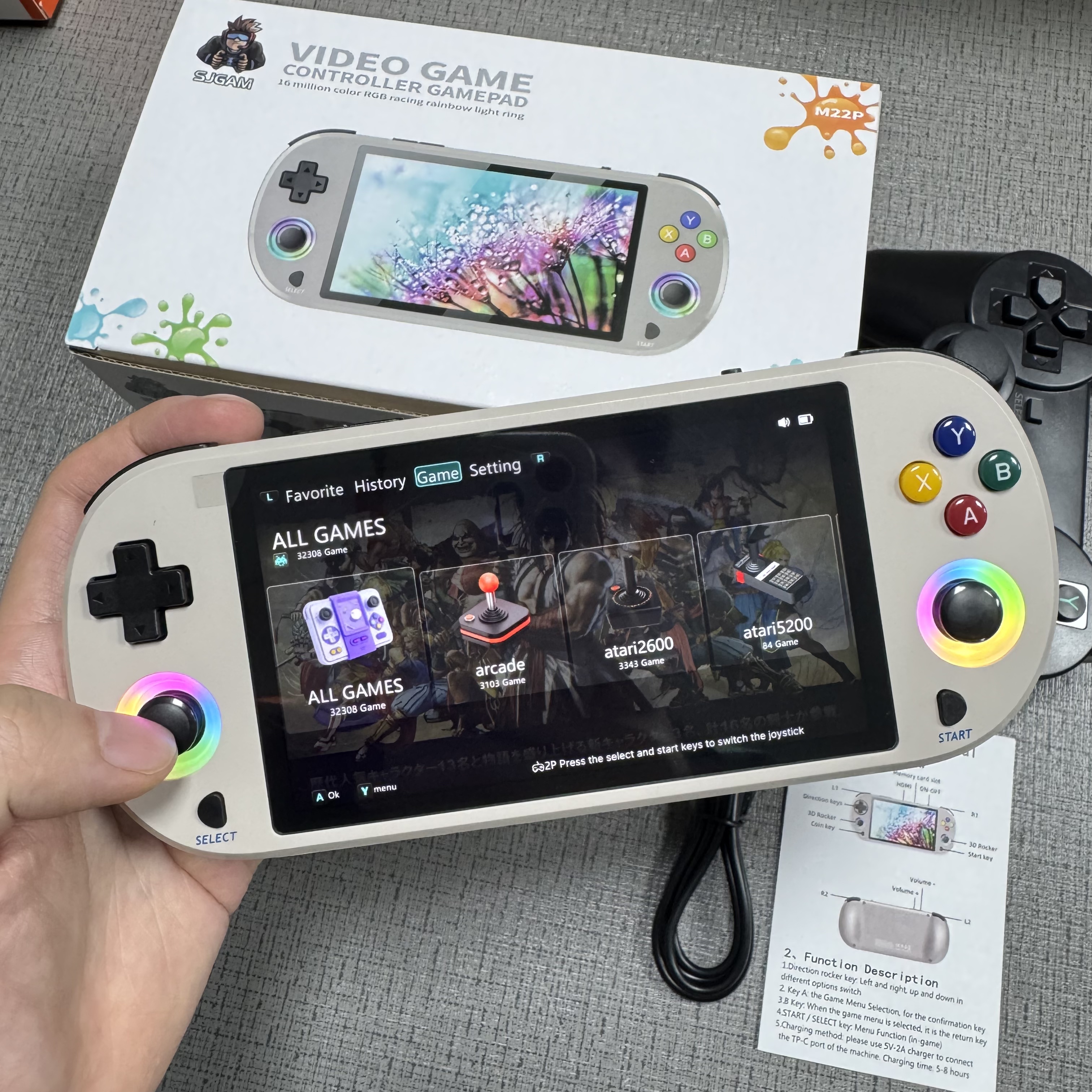 Retro Gaming Hdmi - New 128GB M22 Pro Portable Pocket