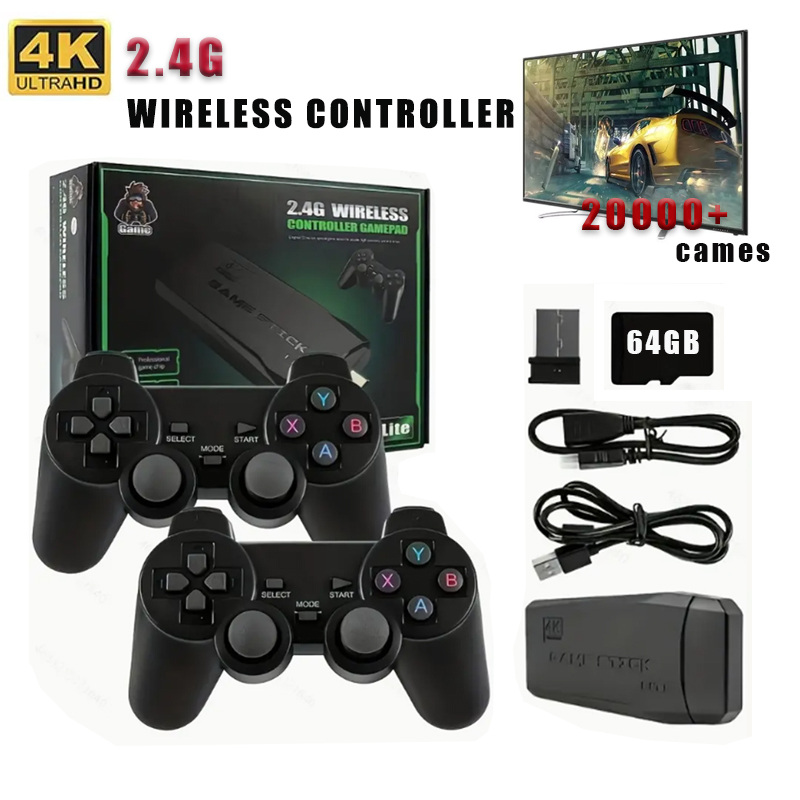 Retro Gaming Joystick - Wireless Video Game Stick 2.4G Dual