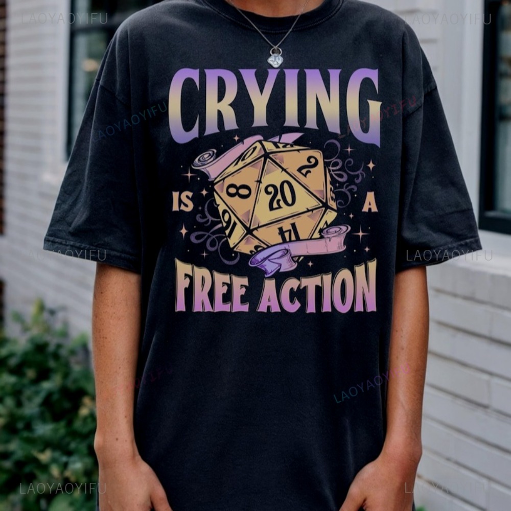 Funny DnD Crying Is A Free Act – Retro Gaming Fun recenzja i cena