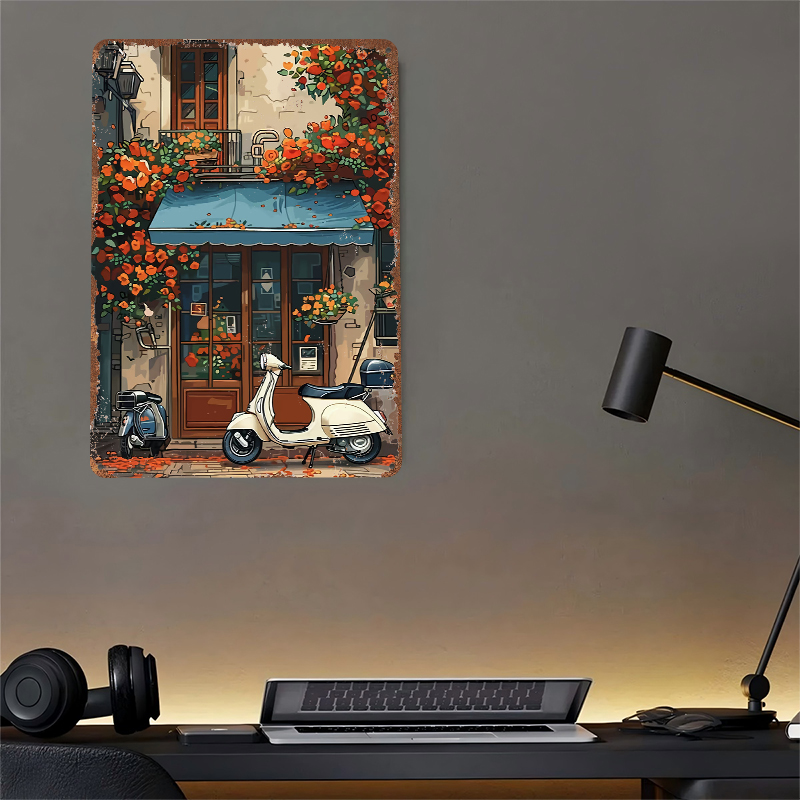 Vintage Scooter Shop Poster Cu – Retro Gaming At recenzja i cena