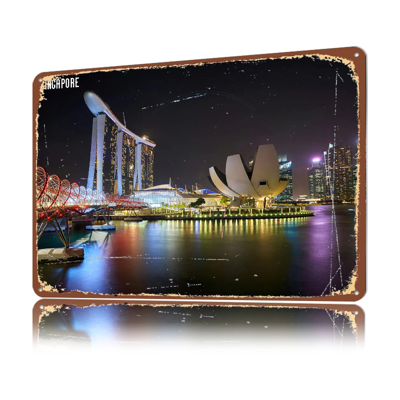 Singapore Skyline At Night Pos – Retro Gaming At recenzja i cena