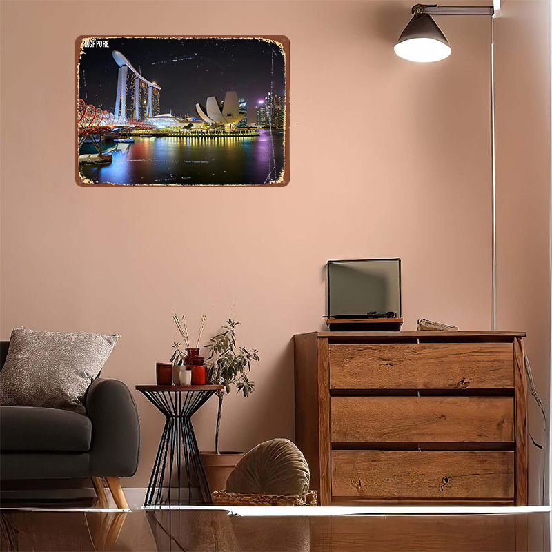 Singapore Skyline At Night Pos – Retro Gaming At recenzja i cena