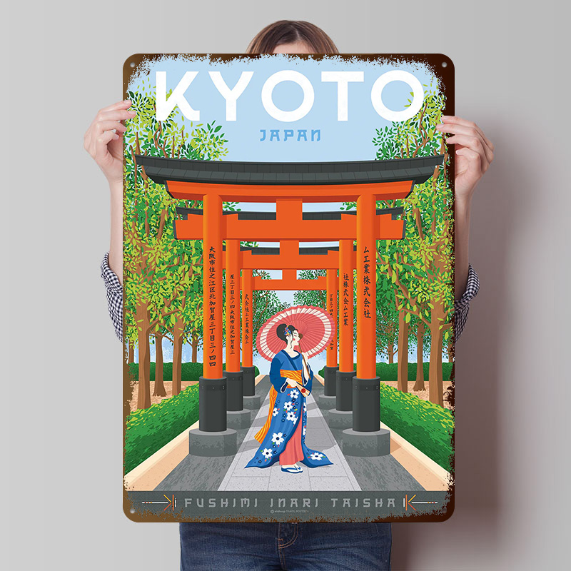 Kyoto Japan Travel Poster Cust – Retro Gaming Kyoto recenzja i cena