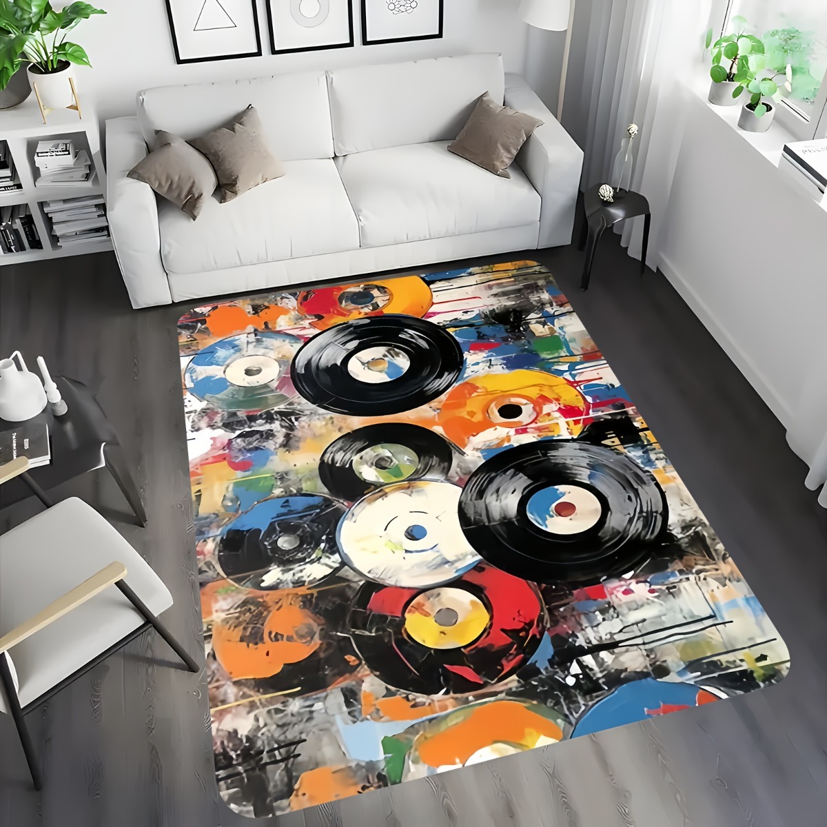 Retro Vinyl Record Area Rug Po – Retro Gaming Lounge recenzja i cena