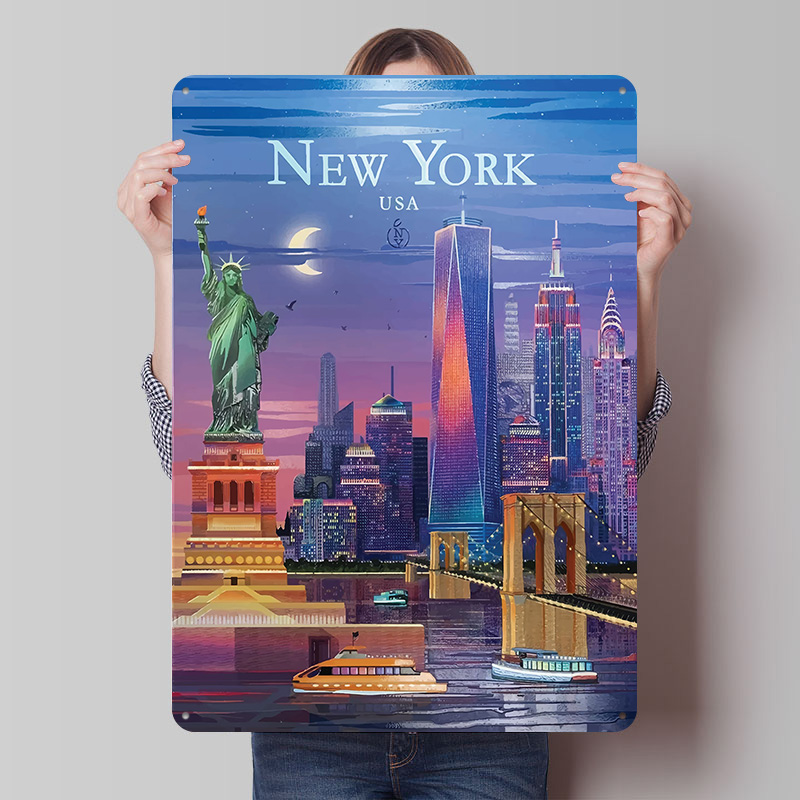 New York City Skyline Tin Post – Retro Gaming York recenzja i cena