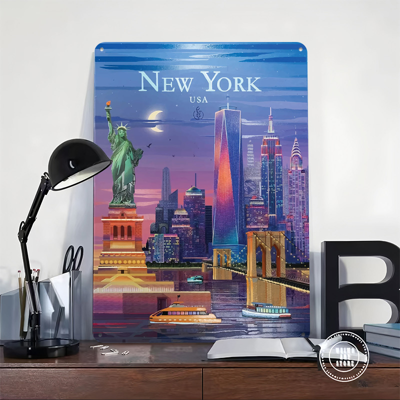 New York City Skyline Tin Post – Retro Gaming York recenzja i cena