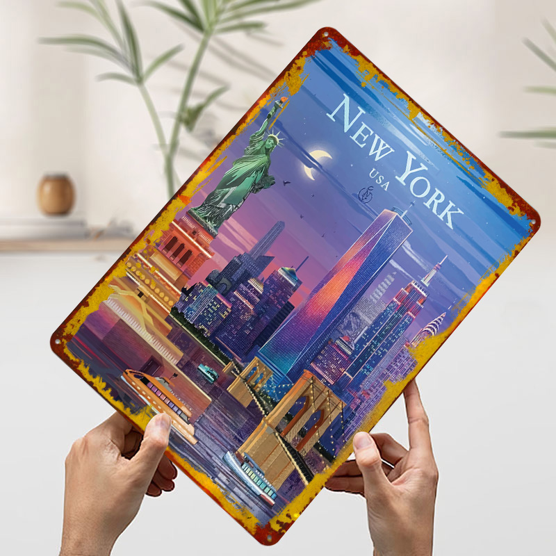 New York City Skyline Tin Post – Retro Gaming York recenzja i cena