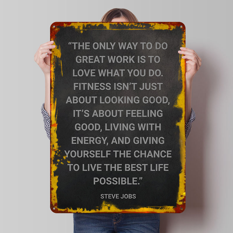 Steve Jobs Fitness Quote Metal – Retro Gaming At recenzja i cena