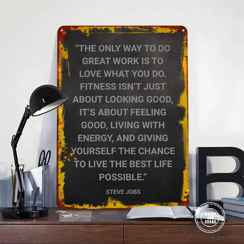 Steve Jobs Fitness Quote Metal – Retro Gaming At recenzja i cena