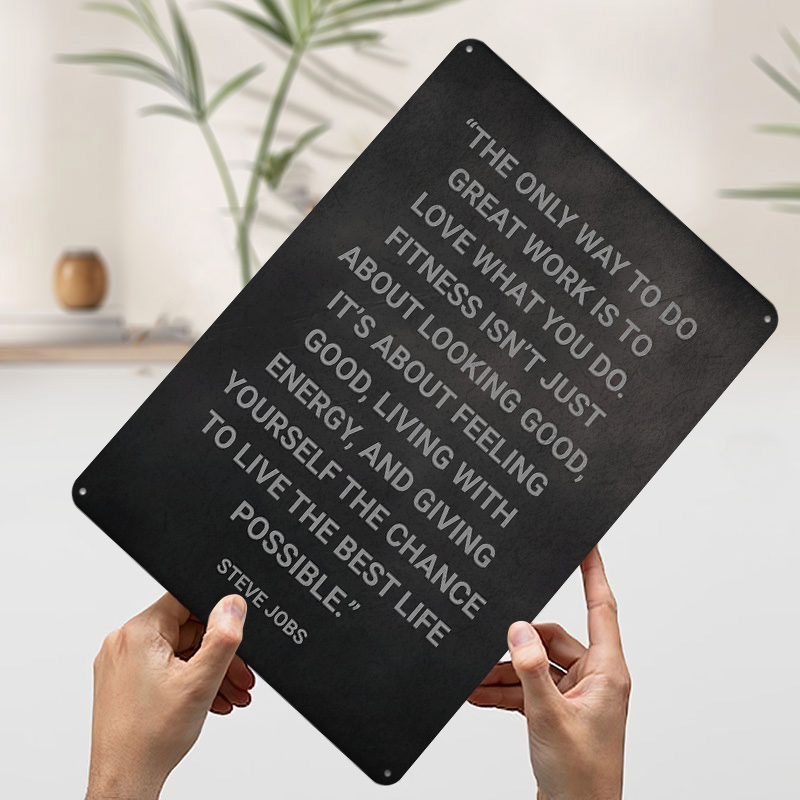 Steve Jobs Fitness Quote Metal – Retro Gaming At recenzja i cena