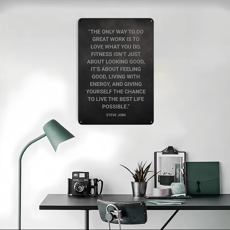 Steve Jobs Fitness Quote Metal – Retro Gaming At recenzja i cena