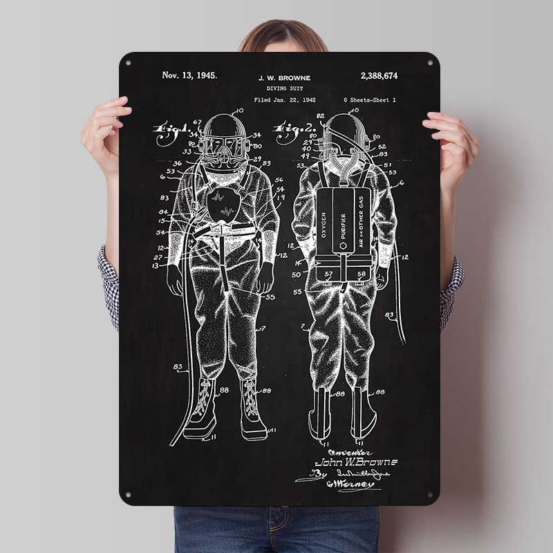 1945 Diving Suit Patent Metal  – Retro Gaming At recenzja i cena