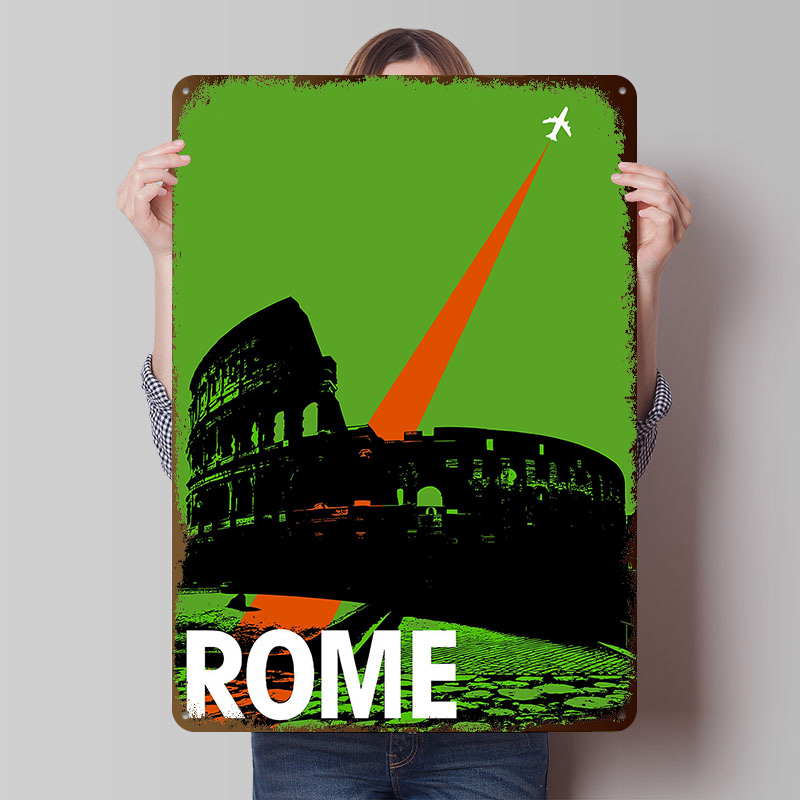 Rome Travel Metal Poster Custo – Retro Gaming At recenzja i cena