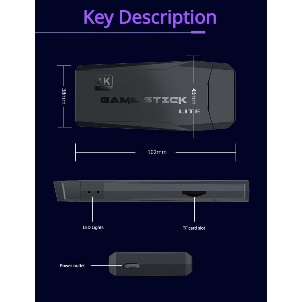 Portable 4K Retro Game Stick C – Retro Gaming Console Lego recenzja i cena