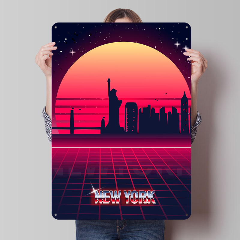 New York Skyline Metal Poster  – Retro Gaming York recenzja i cena