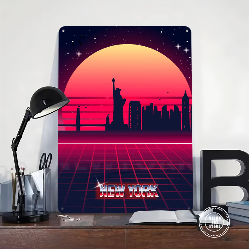 New York Skyline Metal Poster  – Retro Gaming York recenzja i cena