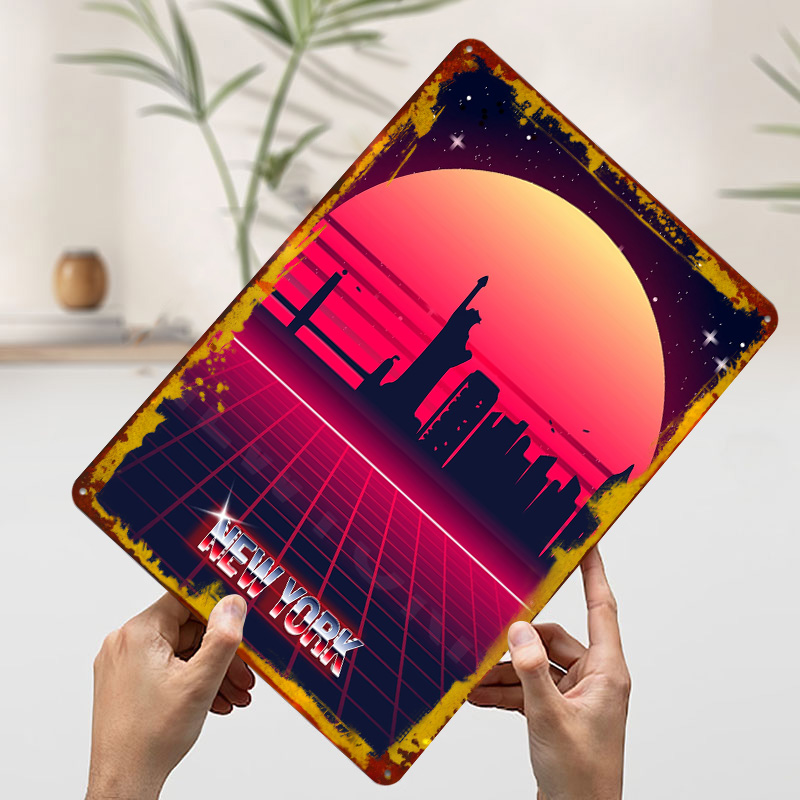 New York Skyline Metal Poster  – Retro Gaming York recenzja i cena