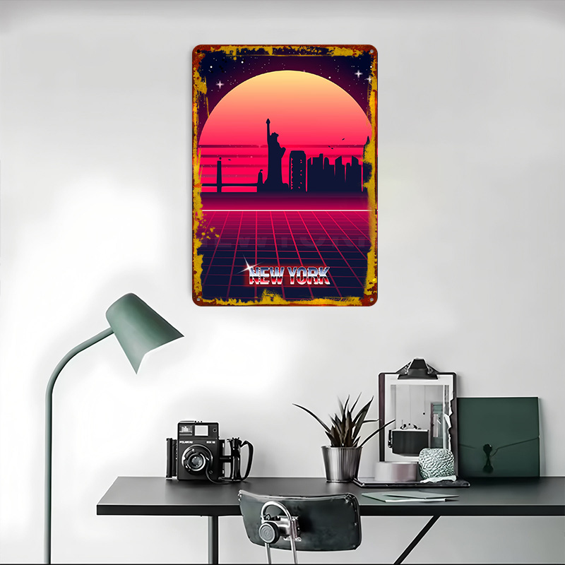 New York Skyline Metal Poster  – Retro Gaming York recenzja i cena
