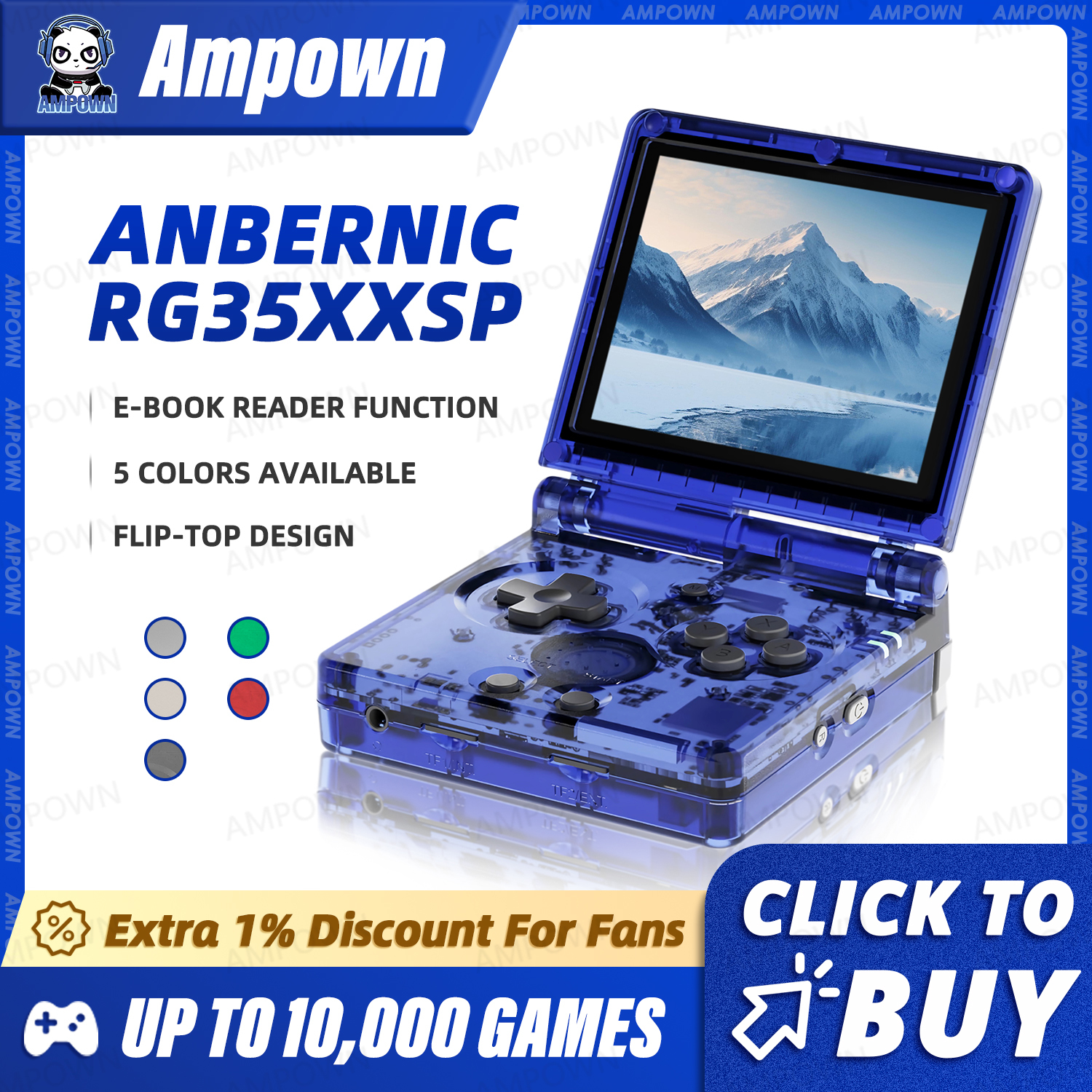 ANBERNIC RG35XXSP Flip Game Co – Retro Gaming Console Lego recenzja i cena
