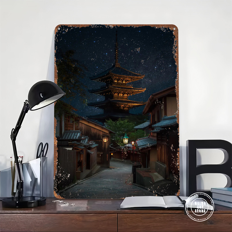 Kyoto Night Tinplate Poster Cu – Retro Gaming Kyoto recenzja i cena