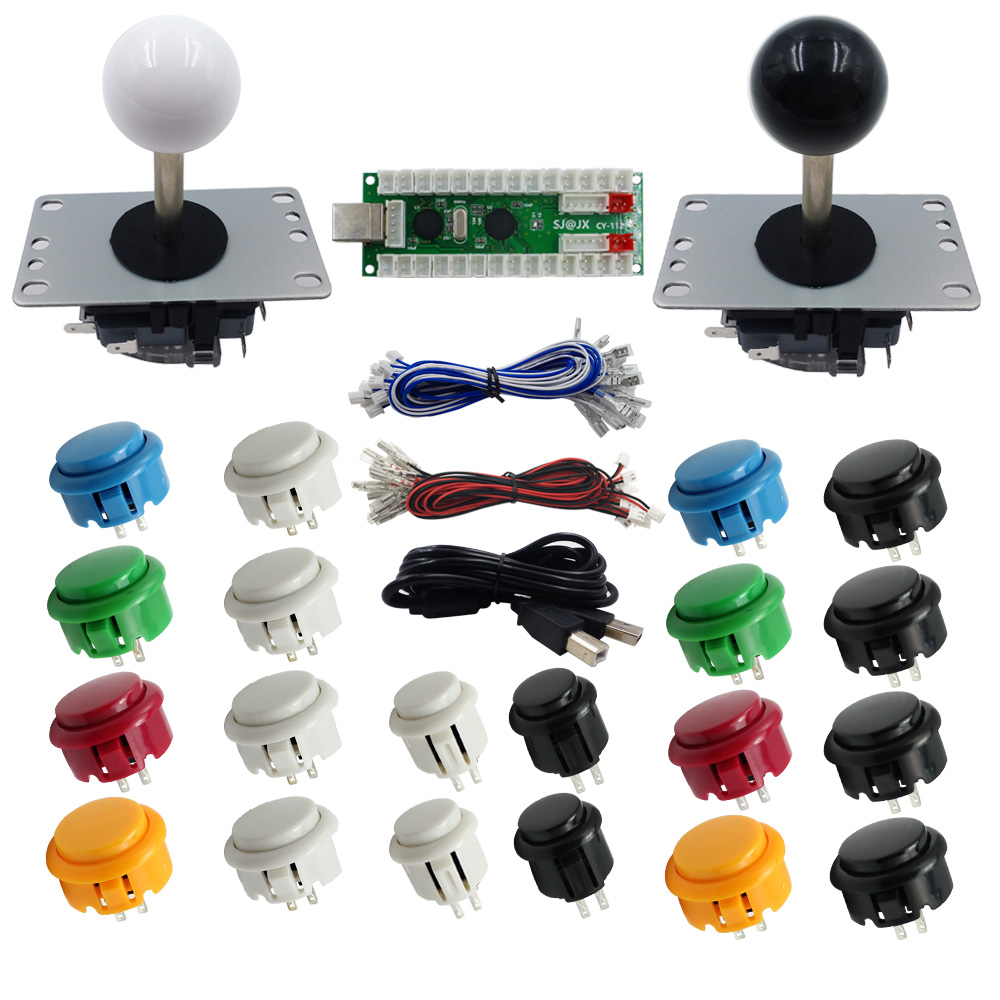 SJ@JX 2 Player Arcade DIY Kit  – Arcade Button Kit recenzja i cena