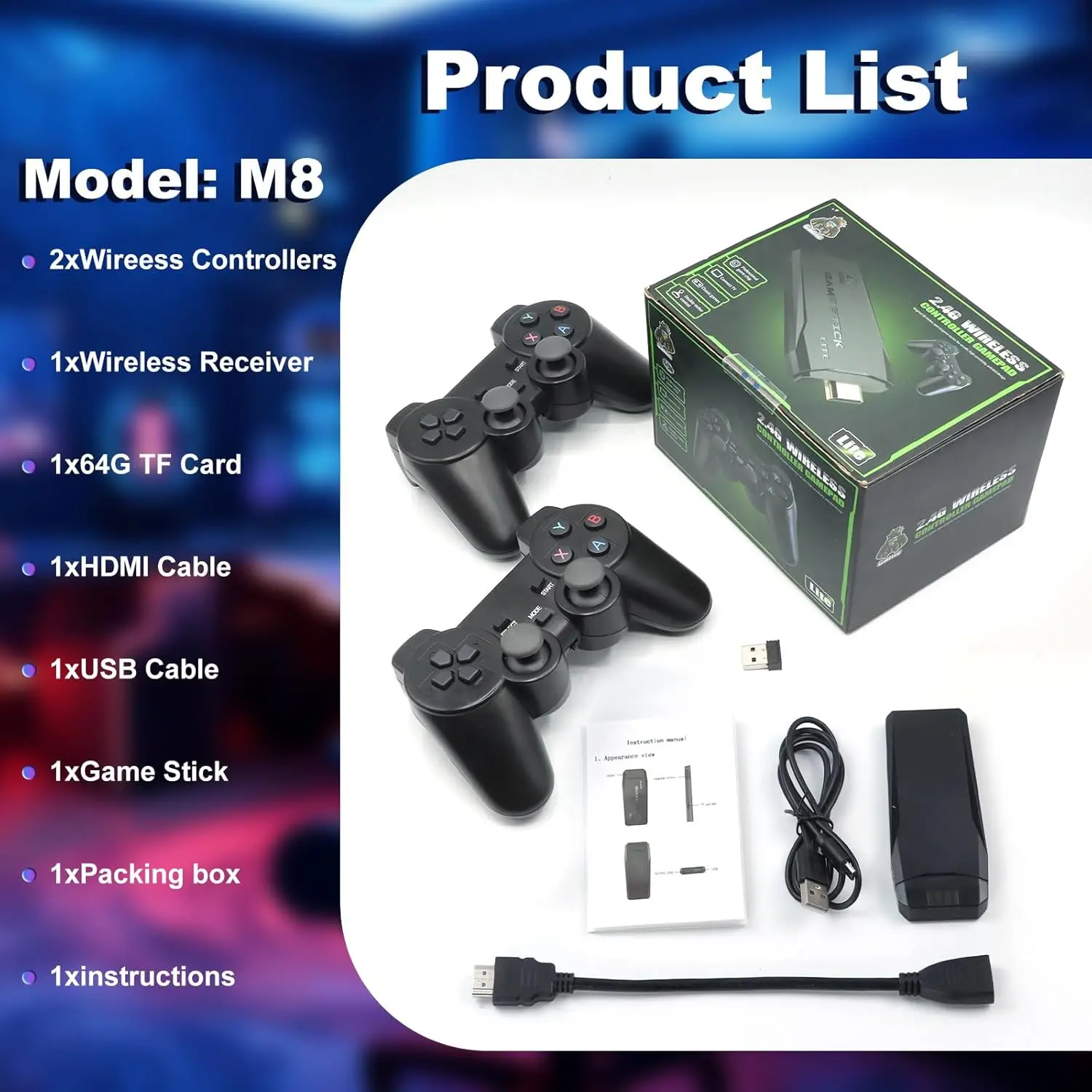 M8 Retro Gaming Stick with 9 S – Retro Gaming Hdmi recenzja i cena