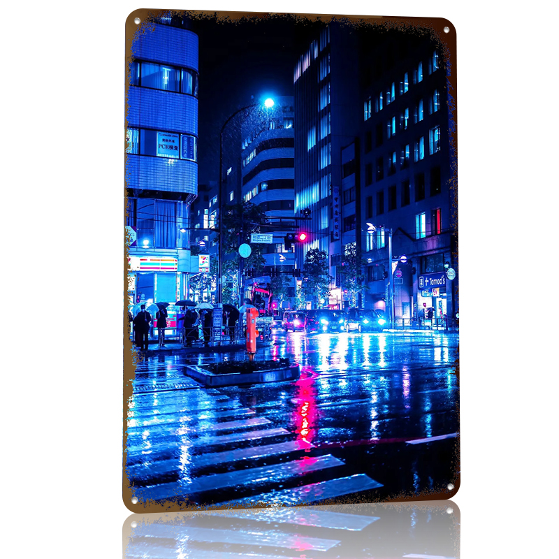 Neon Cityscape At Night Tin Po – Retro Gaming At recenzja i cena