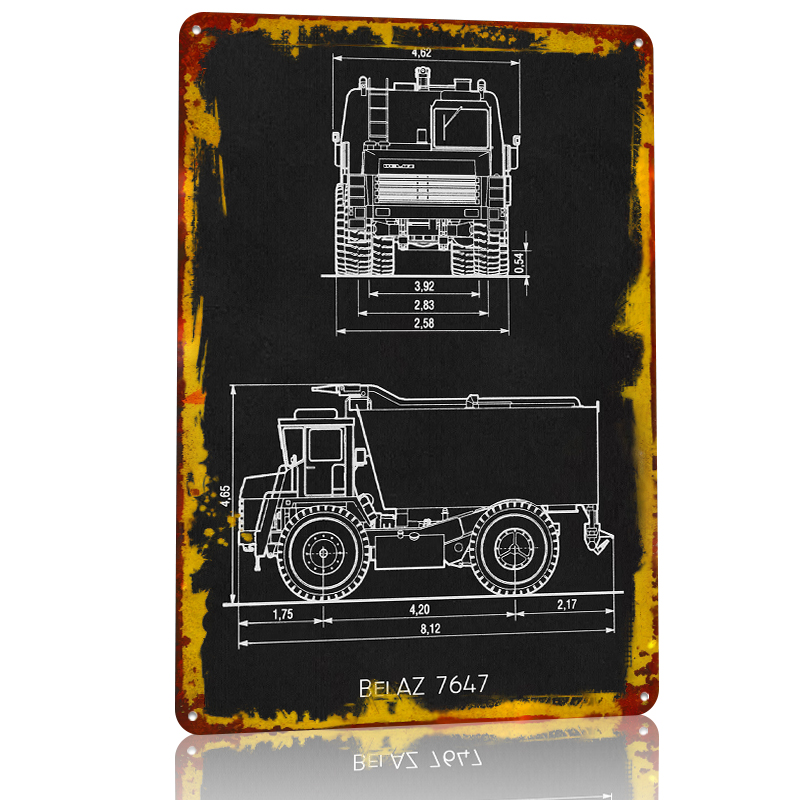 BelAZ 7647 Metal Poster Wall A – Retro Gaming At recenzja i cena