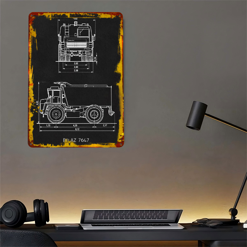 BelAZ 7647 Metal Poster Wall A – Retro Gaming At recenzja i cena